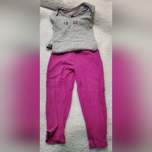 Carter's Toddler 2 piece set, "Adorable" onesie and unicorn leggings.